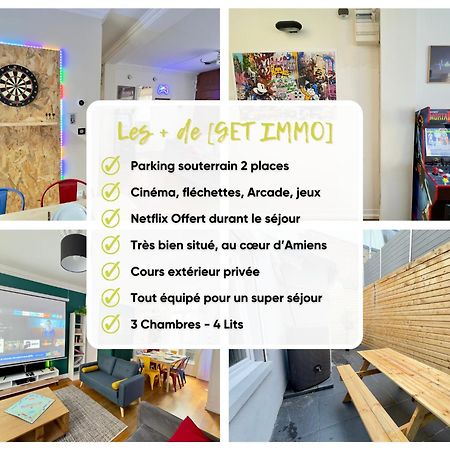 Maison 3Ch - Cinema - Game Room - Parking - Gare Amiens Exteriér fotografie